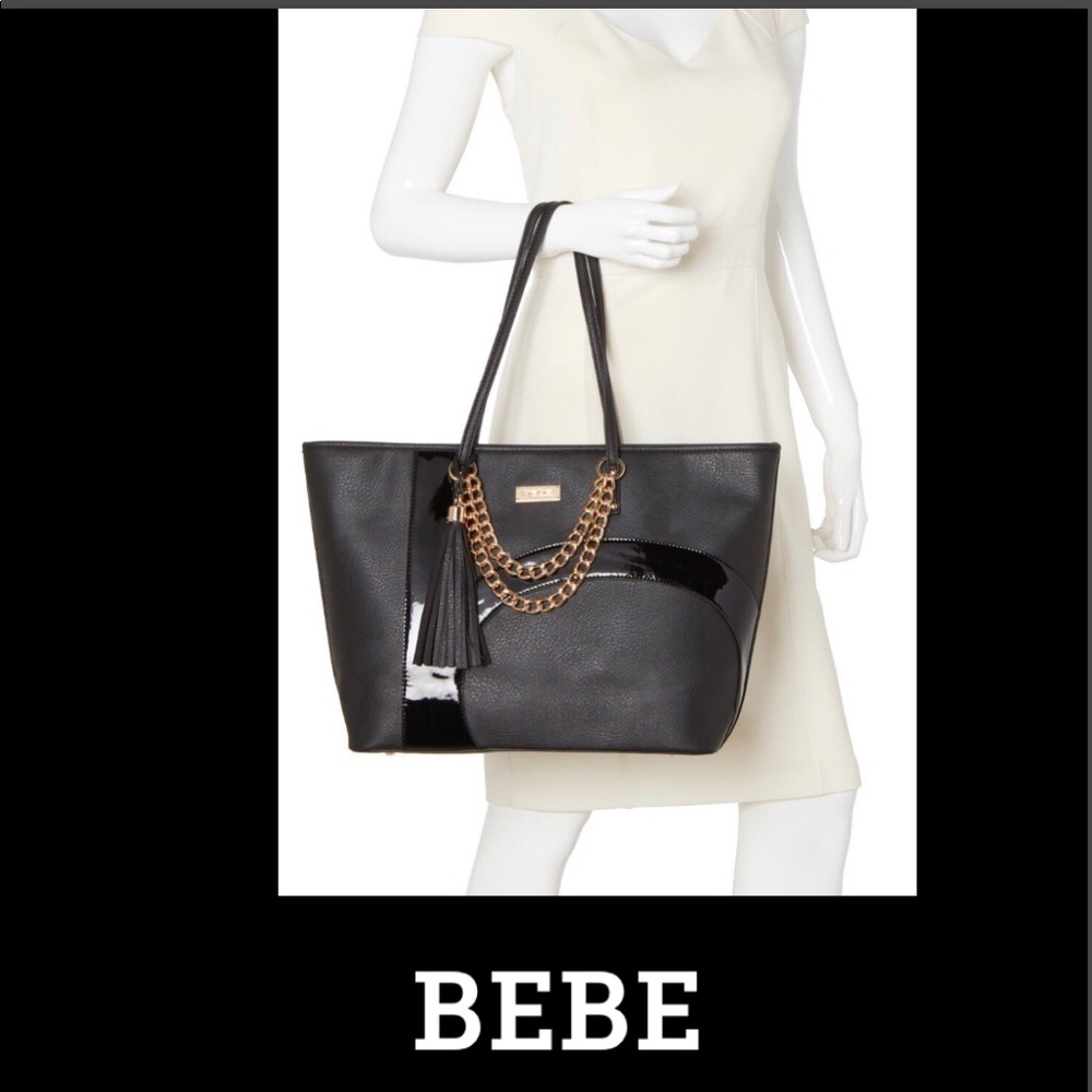 BEBE LOGO LARGE TOTE - Picture 4 of 8